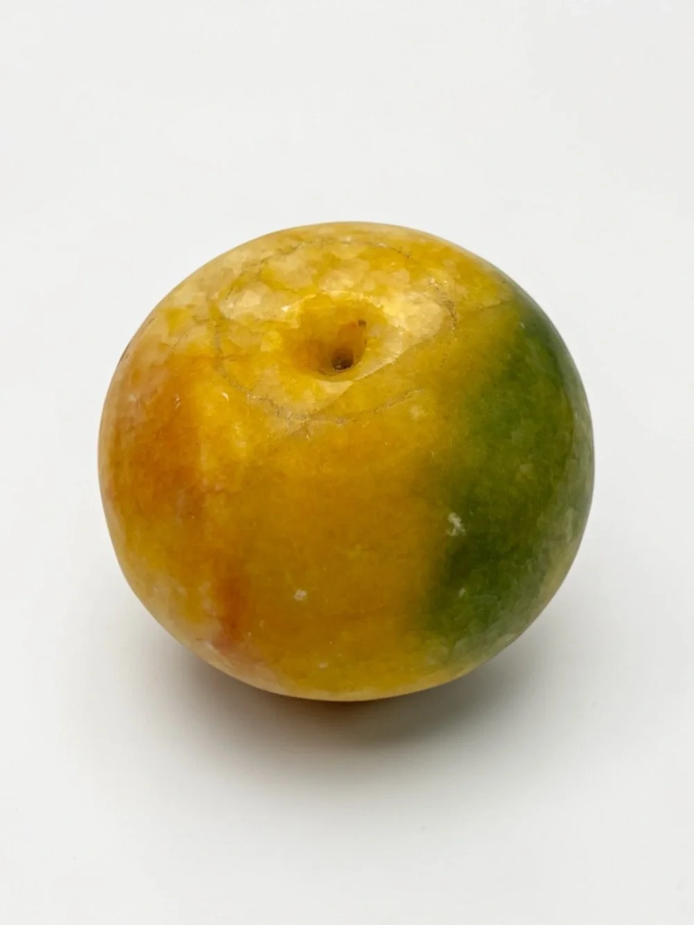 Vintage Italian Alabaster Carved Stone Decorative Fruit Green Yellow 2 3/4" - Picture 2 of 11